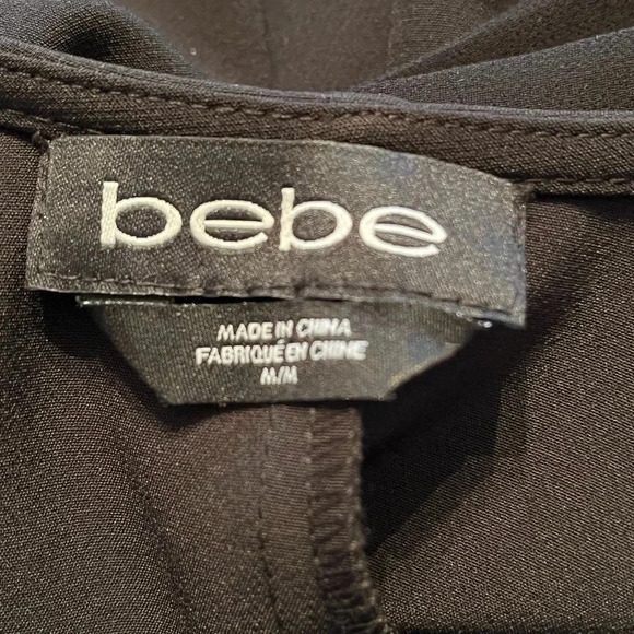 Bebe Crochet Sequence‎ Designed Black Top Medium - Picture 9 of 10